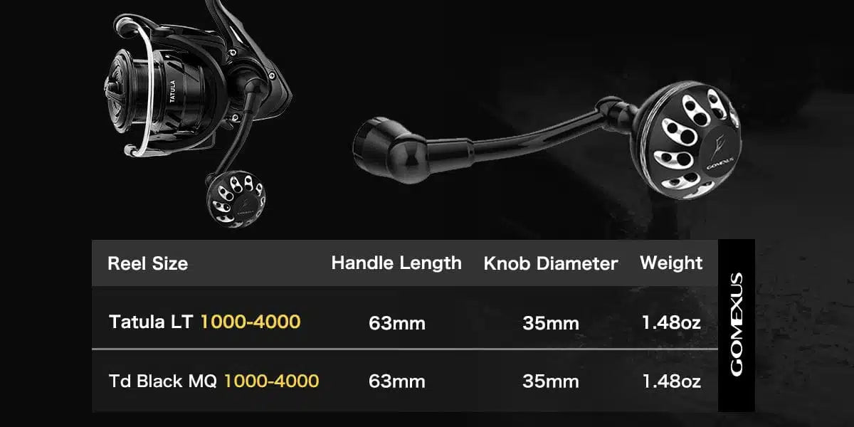 Gomexus Plug&Play Aluminum Power Handle For Daiwa Tatula LT Spinning Reel