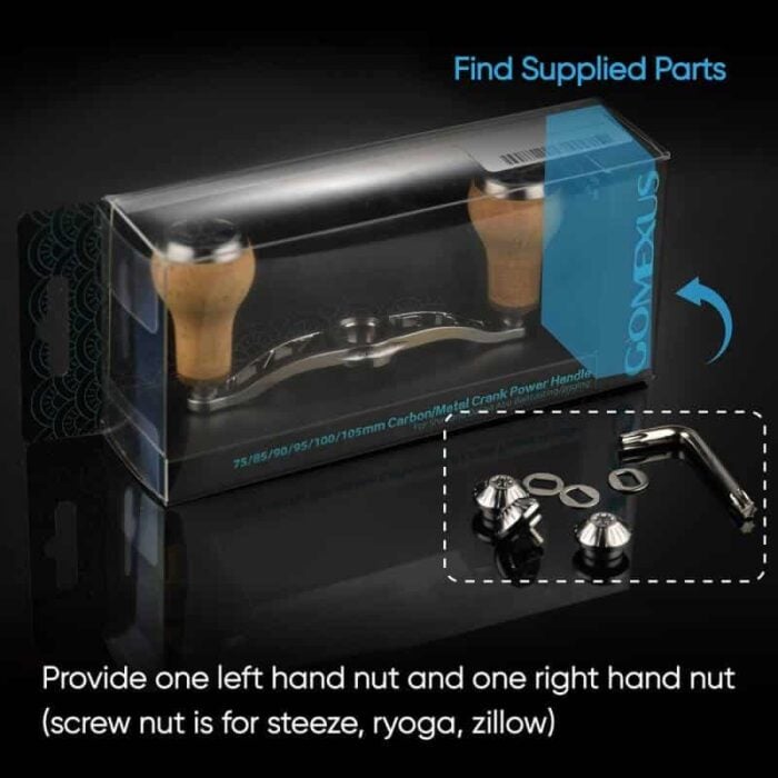 Gomexus Aluminum Handle for Baitcasting Reel with Cork Knob BDH-CA27