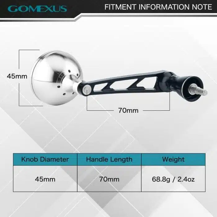 Gomexus Aluminum Handle for Shimano Saragosa/Twinpower SW 5000-6000 CJ70