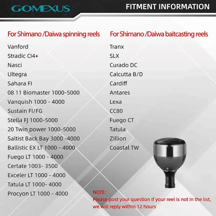 Gomexus Aluminum Reel Power Knob 30mm A30