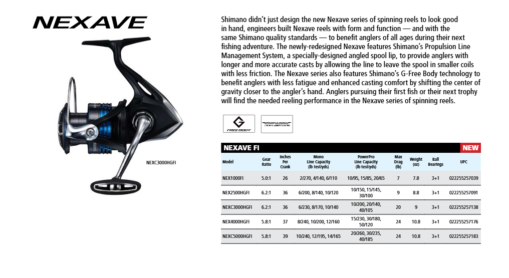 reel shimano nexave 5000 C5000HG Spinning With Line Fishingmonk The Nexave FI can be used for virtually all freshwater fishing styles SHIMANO Nexave FE, left and