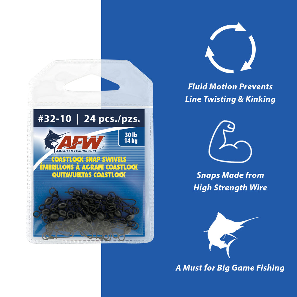 AFW - Brass Coastlock Snap Swivels