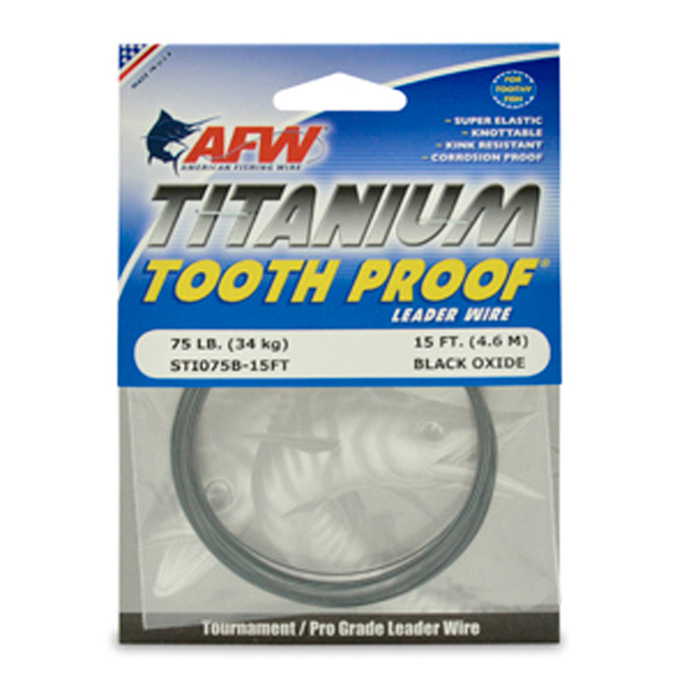 AFW - Titanium Tooth Proof, Single Strand Leader Wire