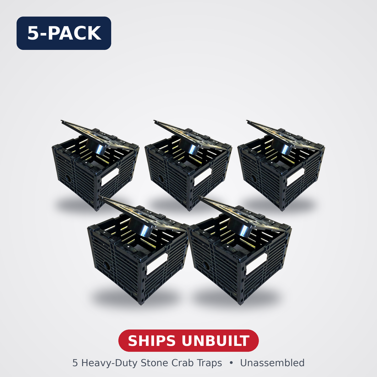 5-pack of stone crab traps, ships unbuilt