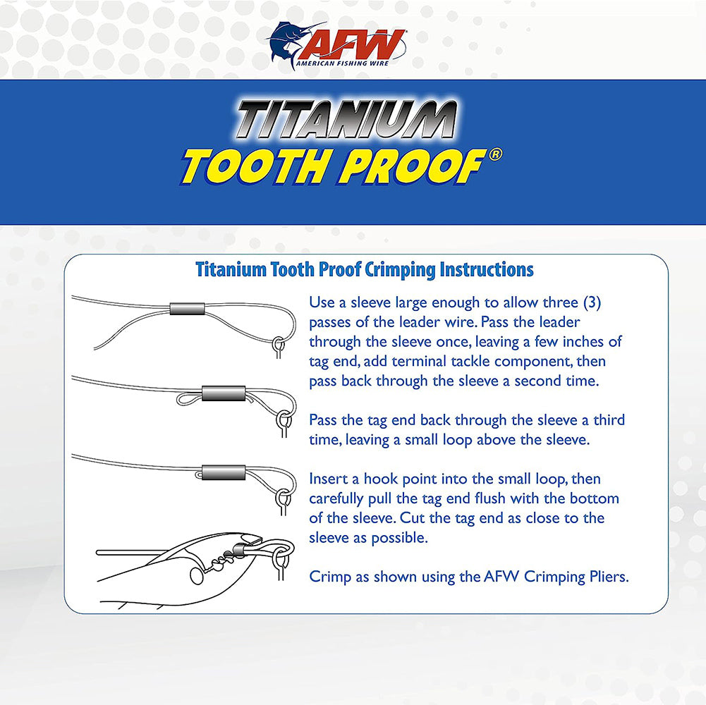 AFW - Titanium Tooth Proof, Single Strand Leader Wire