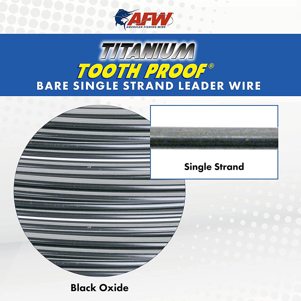 AFW - Titanium Tooth Proof, Single Strand Leader Wire