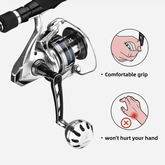 shimano 6000 reel handle Gomexus Aluminum Handle for Shimano Saragosa/Twinpower SW 5000-6000 CJ – Bite Me Bait Shack